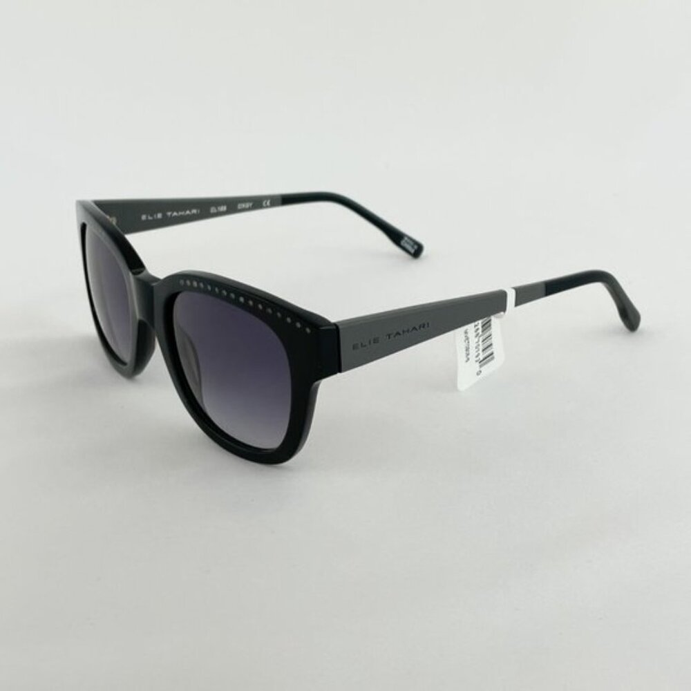 Elie Tahari Black & Gray Stud Accent Sunglasses MSRP $185